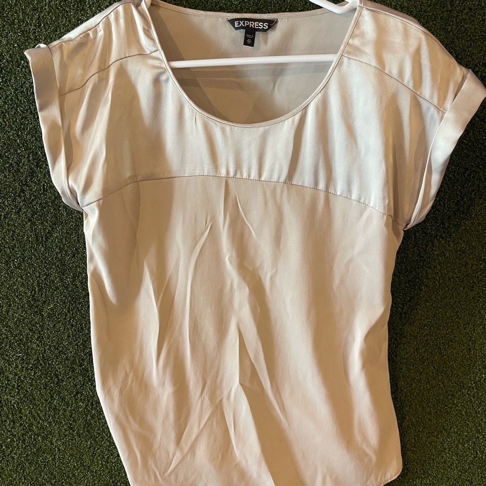 Express Women's Elegant Cream Blouse